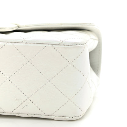 Chanel Iridescent Crumpled Calfskin Quilted Mini Rectangular Flap White 9 of 11