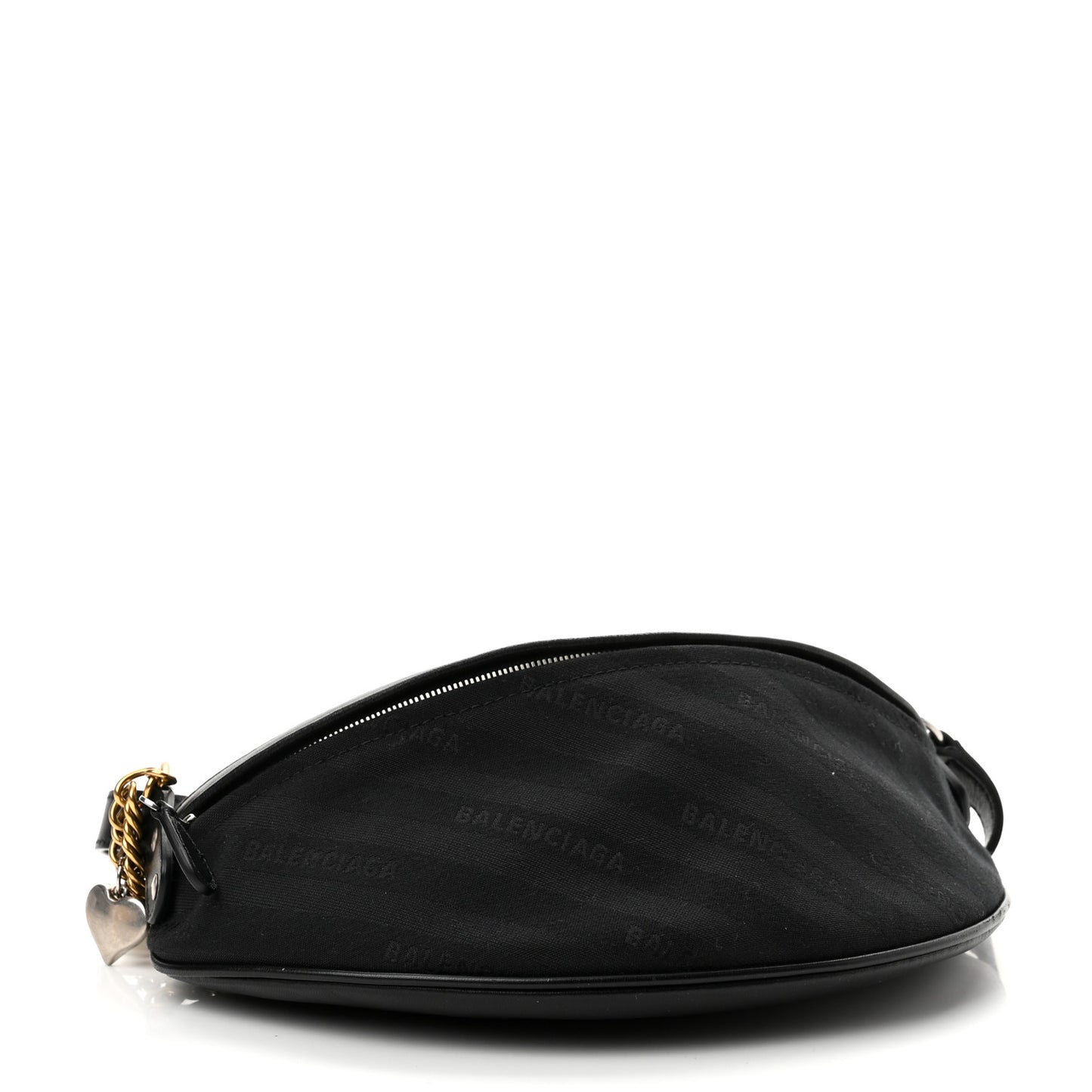 Canvas Jacquard Diagonal Allover Logo XS Souvenir Belt Bag Black