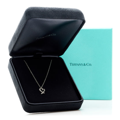 Tiffany 18K White Gold Diamond Mini Paloma Picasso Loving Heart Pendant Necklace 6 of 6