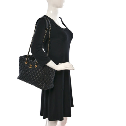 Chanel Caviar Quilted Coco Handle Shopping Tote Black 2 of 13