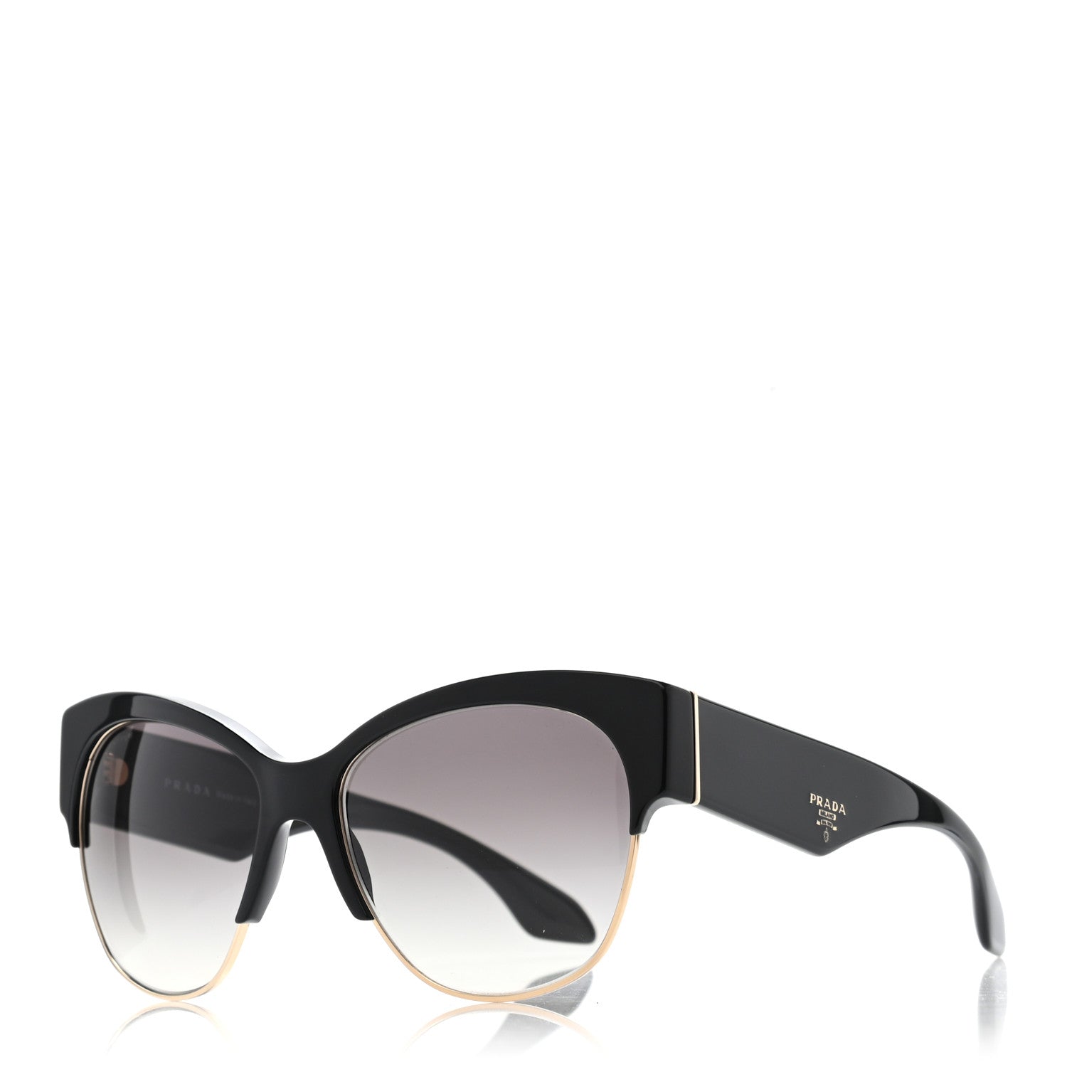 Prada Acetate Sunglasses SPR 11R Black 1 of 7