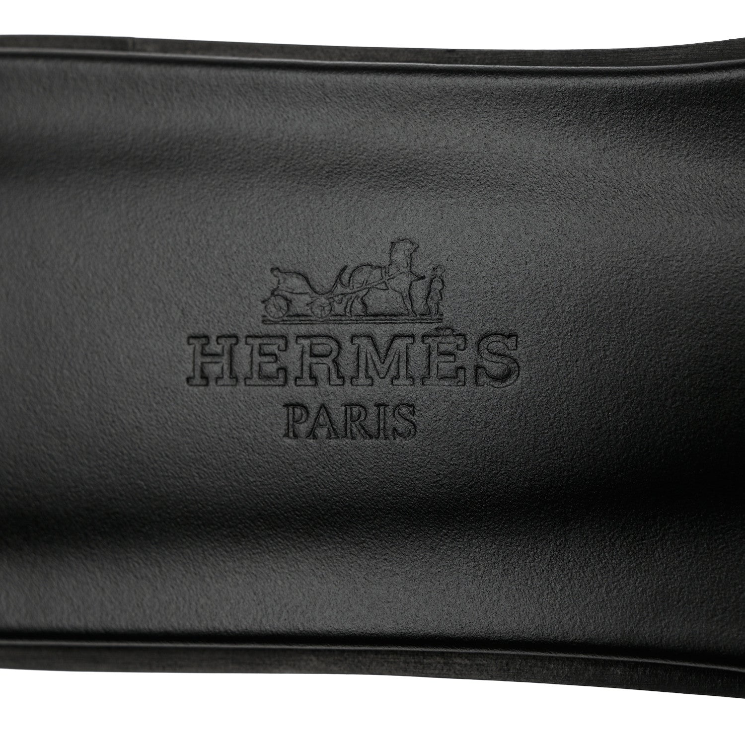 Hermes Box Calfskin Oran Sandals 36 Black 7 of 9