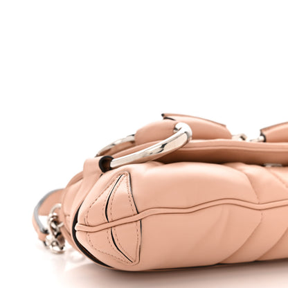 Gucci Nappa Vertical Matelasse Medium Maxi Horsebit Chain Shoulder Bag Rose Beige 9 of 10