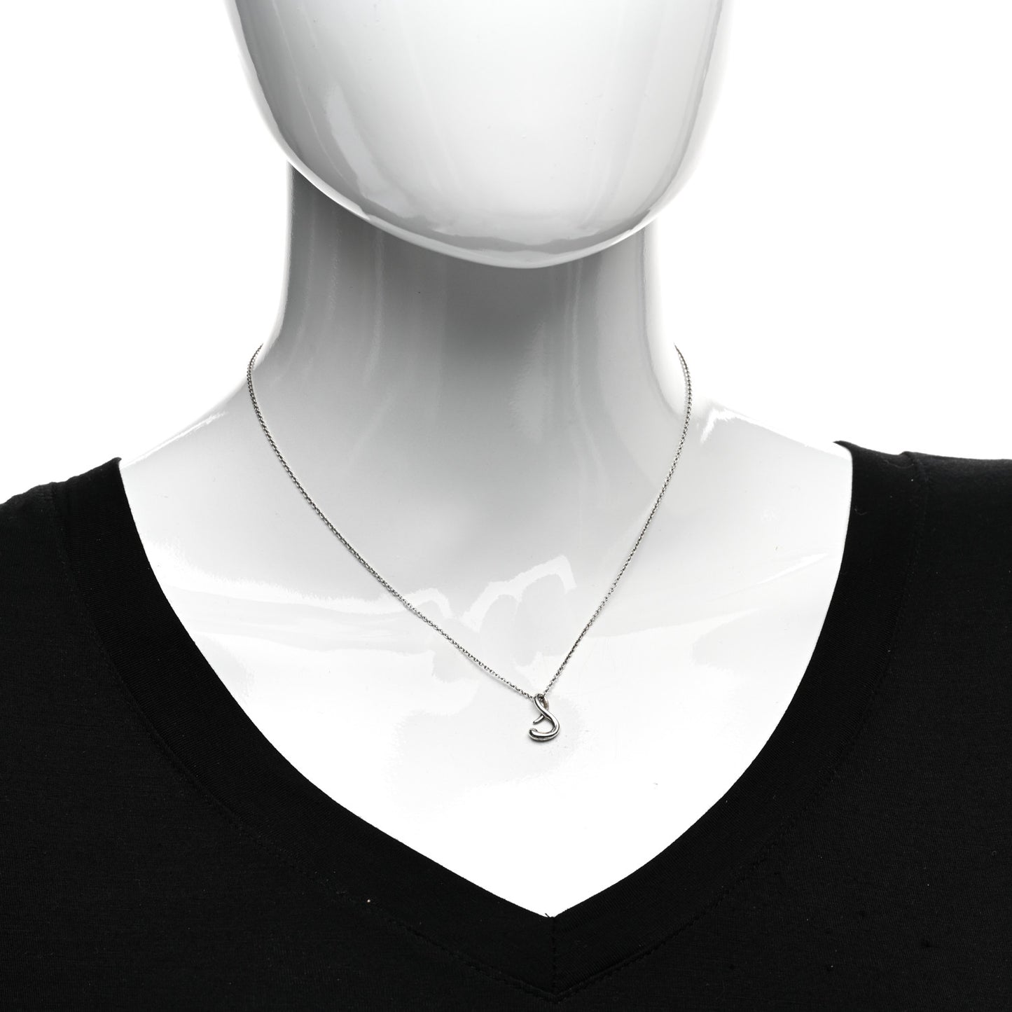 Sterling Silver Elsa Peretti Letter S Pendant Necklace