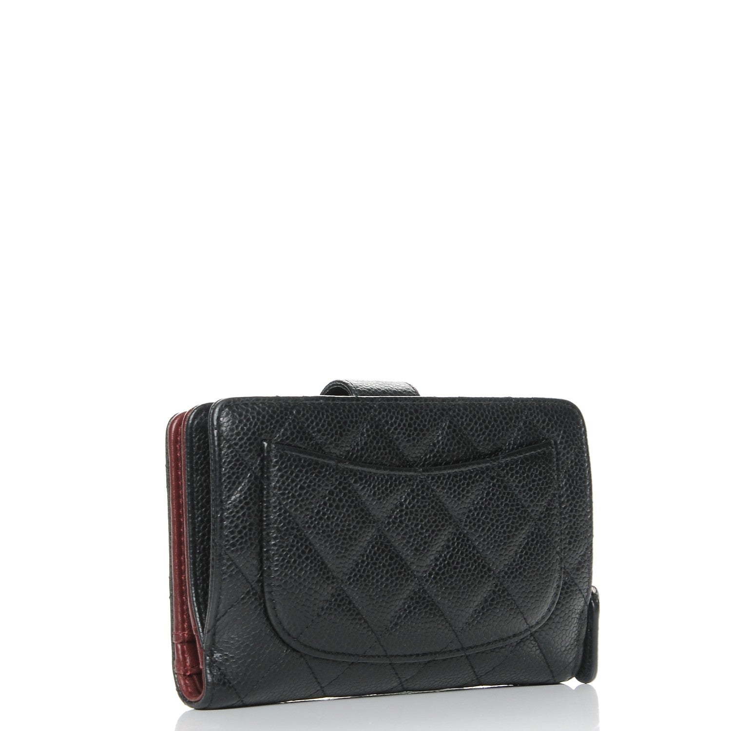 Chanel Caviar Quilted Zipped Pocket Wallet Black 3 of 8