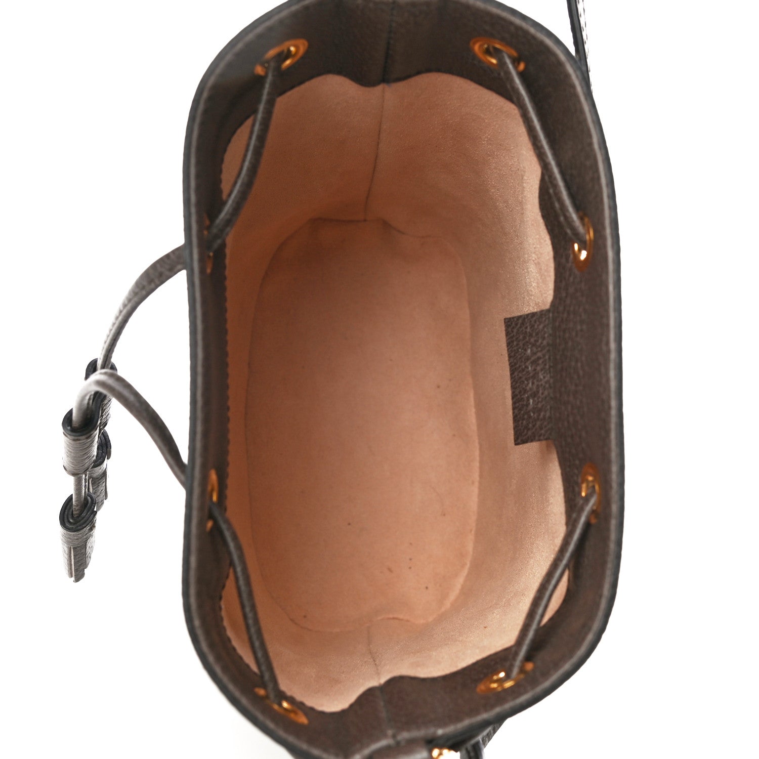 Gucci GG Supreme Monogram Web Mini Ophidia Bucket Bag Brown 4 of 9