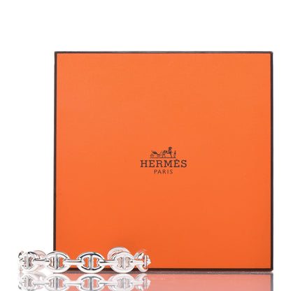 Hermes Sterling Silver MM Chaine d'Ancre Enchainee Cuff Bracelet SH 5 of 5