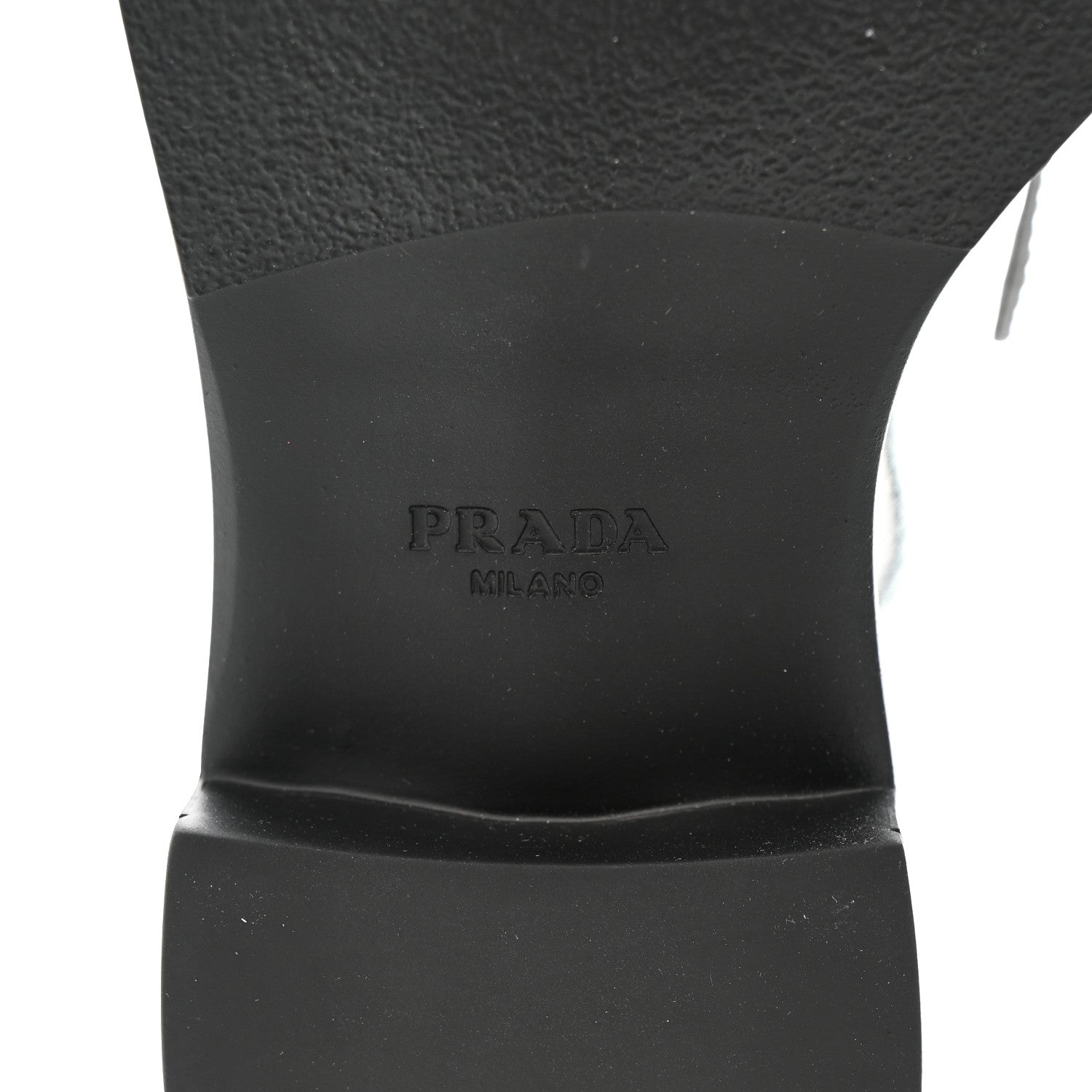 Prada Metallic Brushed Calfskin Metal Triangle Logo 50mm Loafers 39 Argento 7 of 10