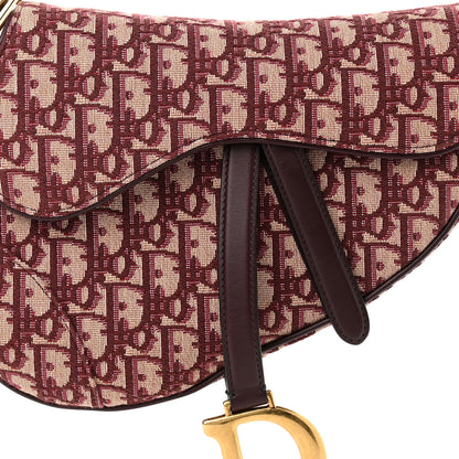 Christian Dior Oblique Saddle Bag Burgundy 8 of 10