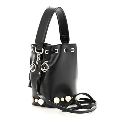 Fendi Vitello Liberty Pearl F is Fendi Mini Mon Tresor Bucket Bag Black 3 of 11
