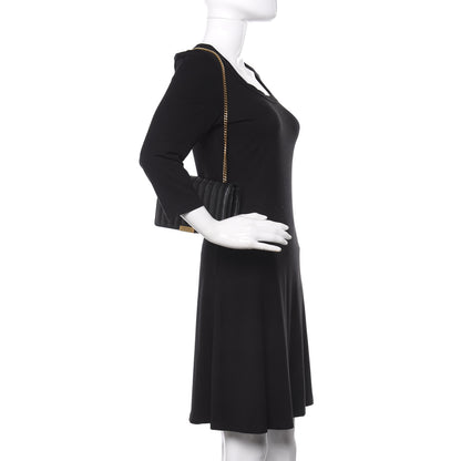 Saint Laurent Lambskin Matelasse Amalia Chain Shoulder Bag Black 2 of 9