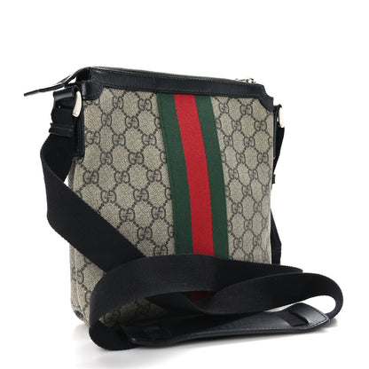 Gucci GG Supreme Monogram Web Messenger Bag Black 3 of 9
