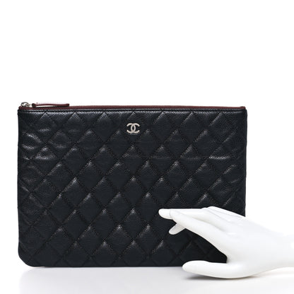 Chanel Caviar Quilted Medium Cosmetic Case Black 2 of 7