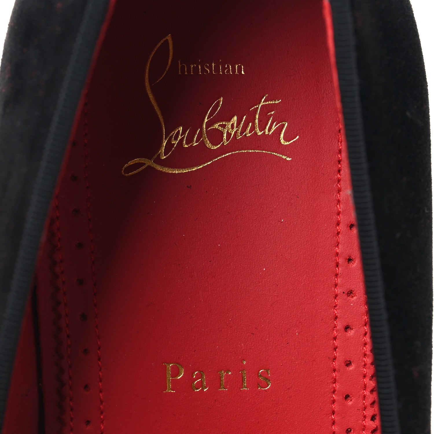 Christian Louboutin Veau Velours Strass Mens Navy Dandelion Flat Loafers 41 Black Loubi 8 of 9
