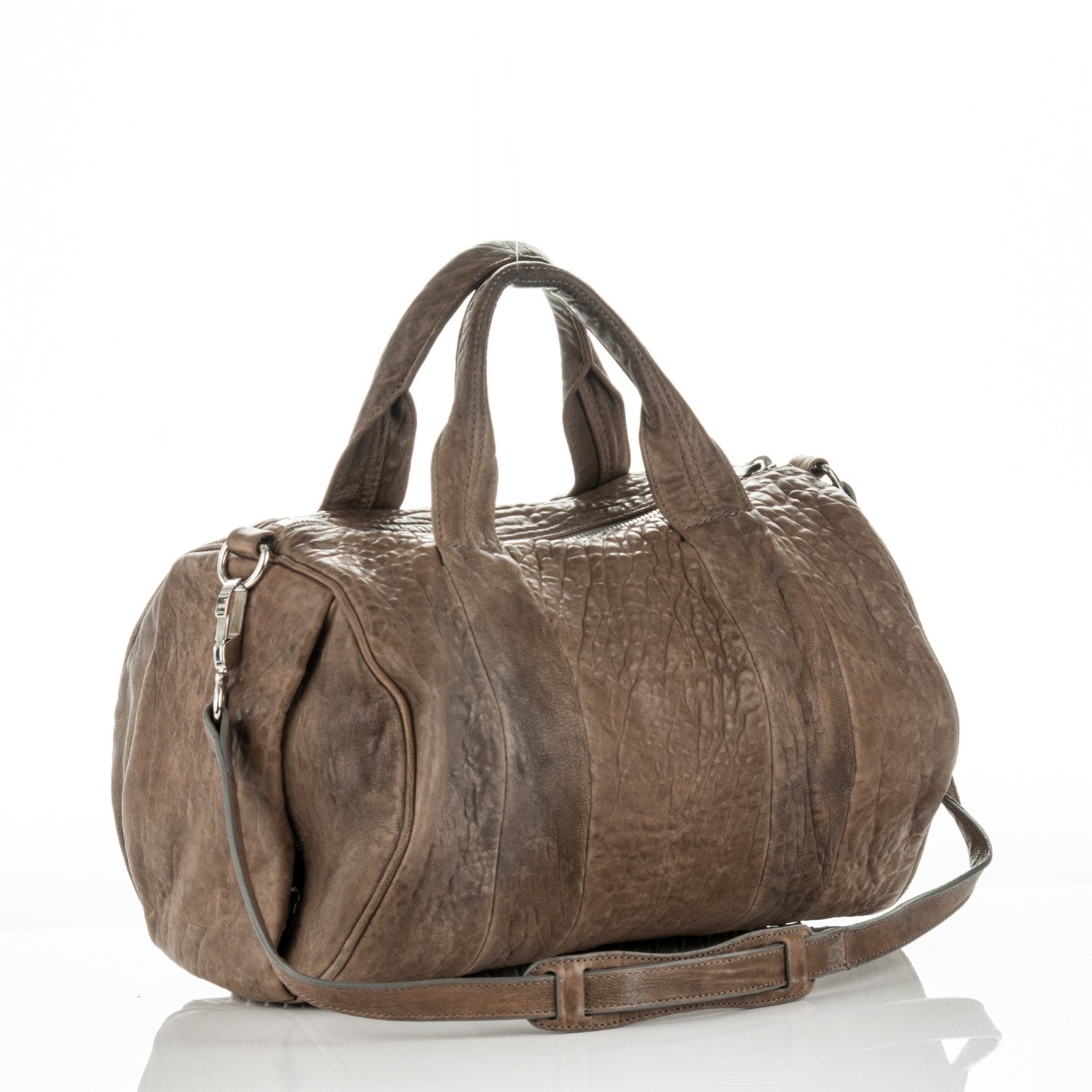 Alexander Wang Pebbled Lambskin Rocco Grey 3 of 8