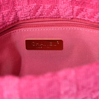 Chanel Tweed Quilted Medium 19 Flap Pink 5 of 9