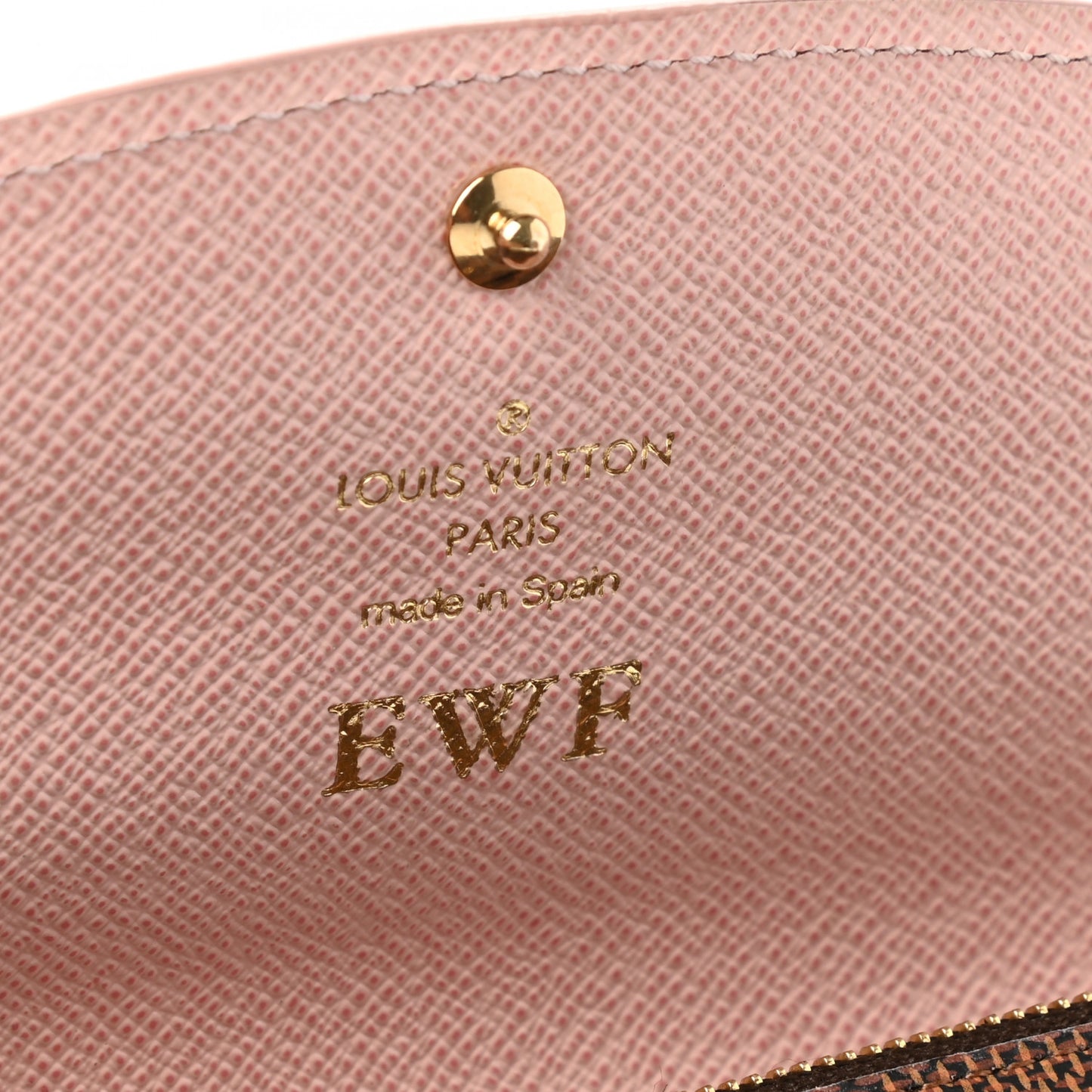 Damier Ebene Caissa Wallet Rose Ballerine