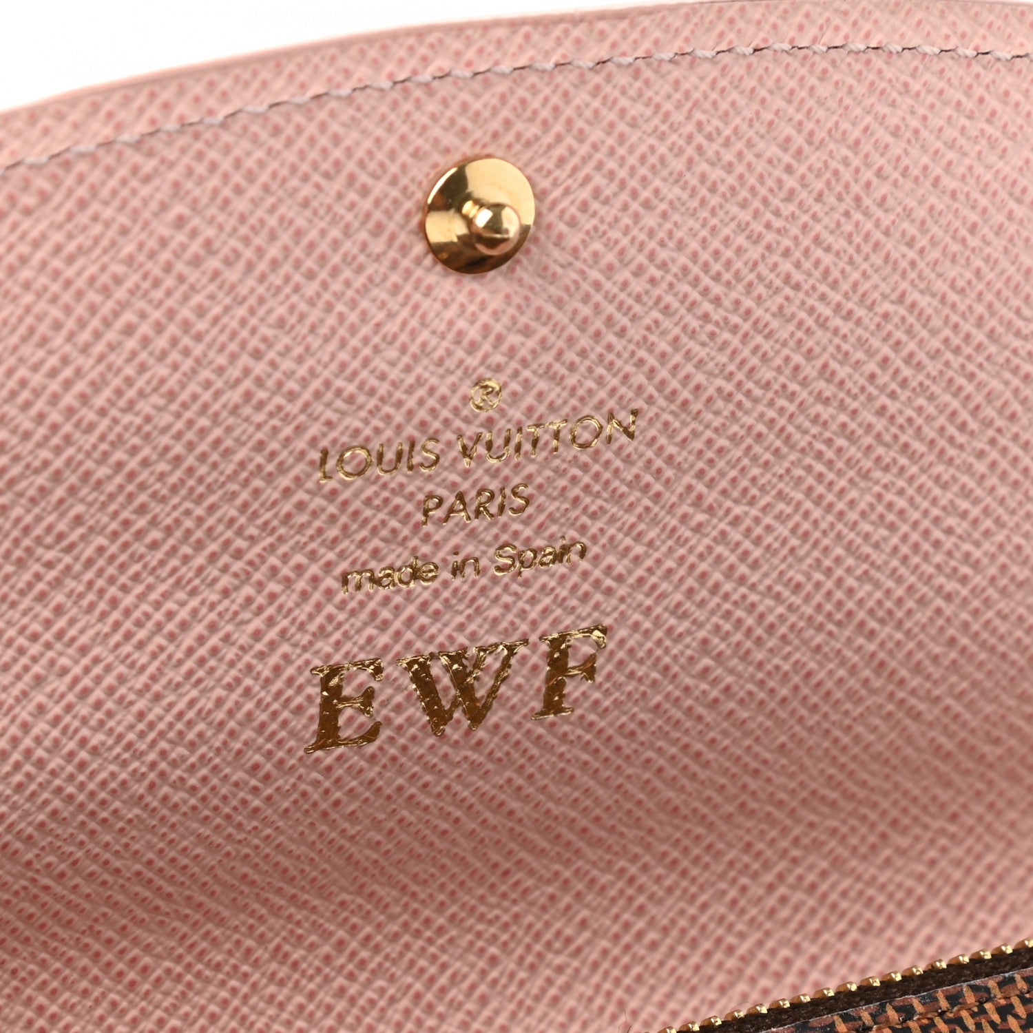 Louis Vuitton Damier Ebene Caissa Wallet Rose Ballerine 6 of 7