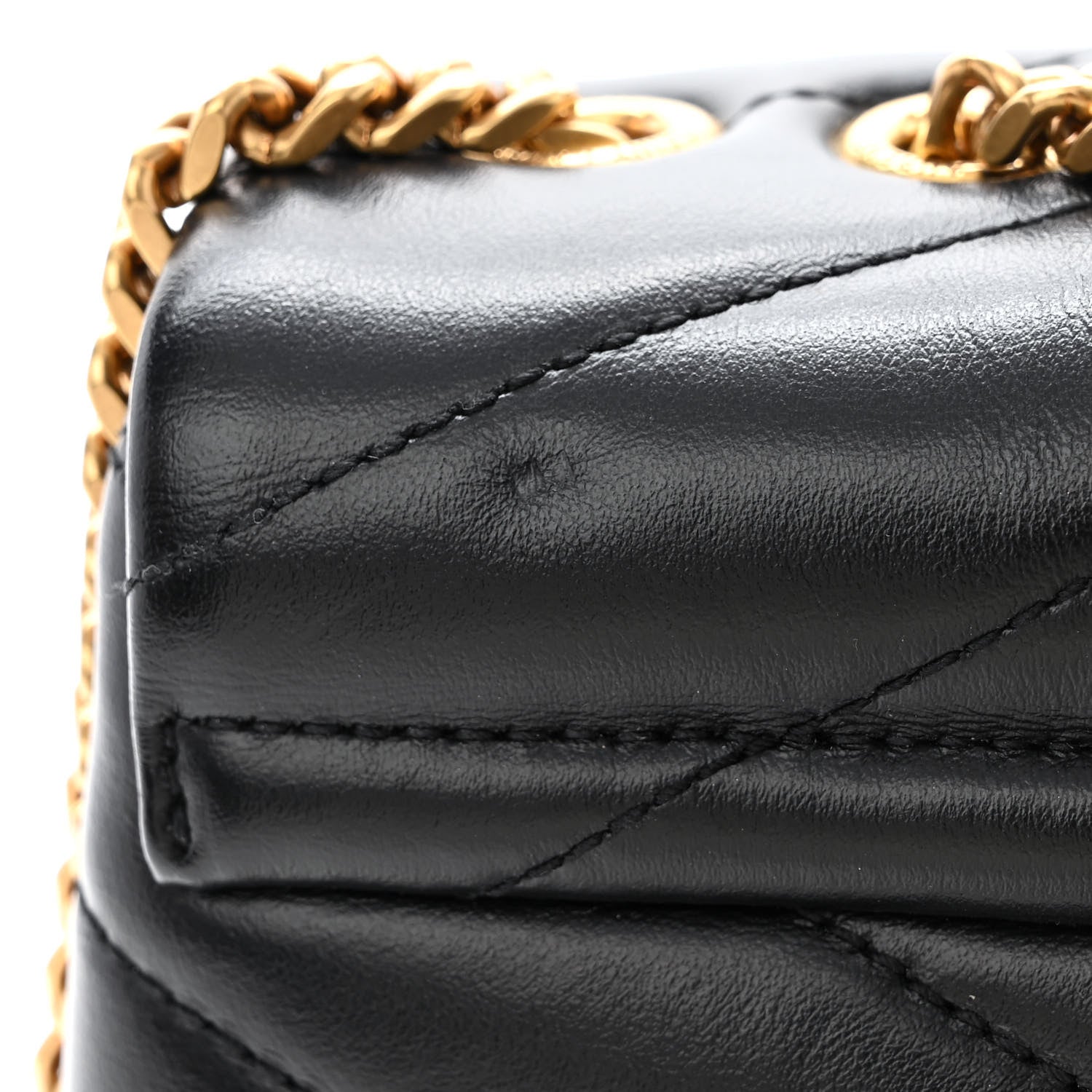 Saint Laurent Calfskin Y Quilted Monogram Small Loulou Chain Satchel Black 11 of 11