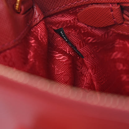 Prada Saffiano Medium Galleria Double Zip Tote Fuoco 7 of 18