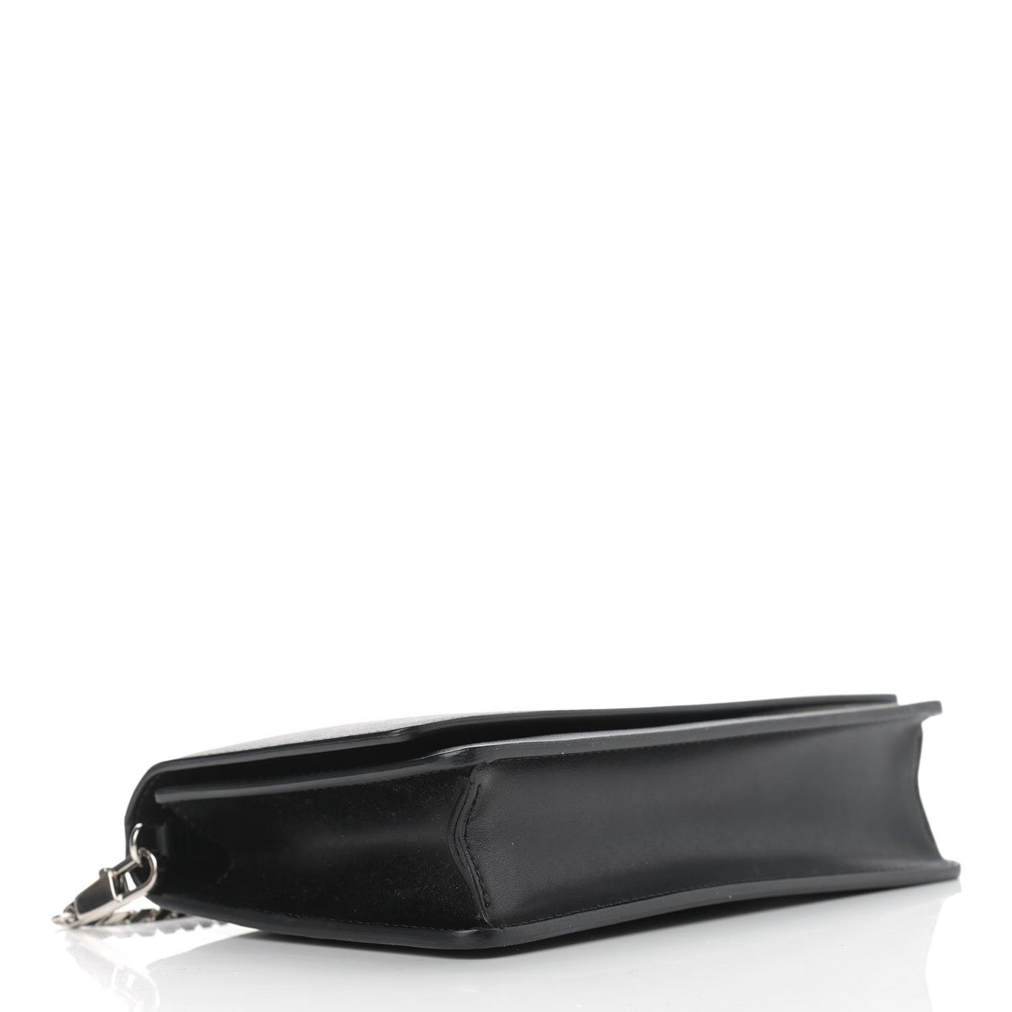 Calfskin Star Pandora Chain Wallet Black