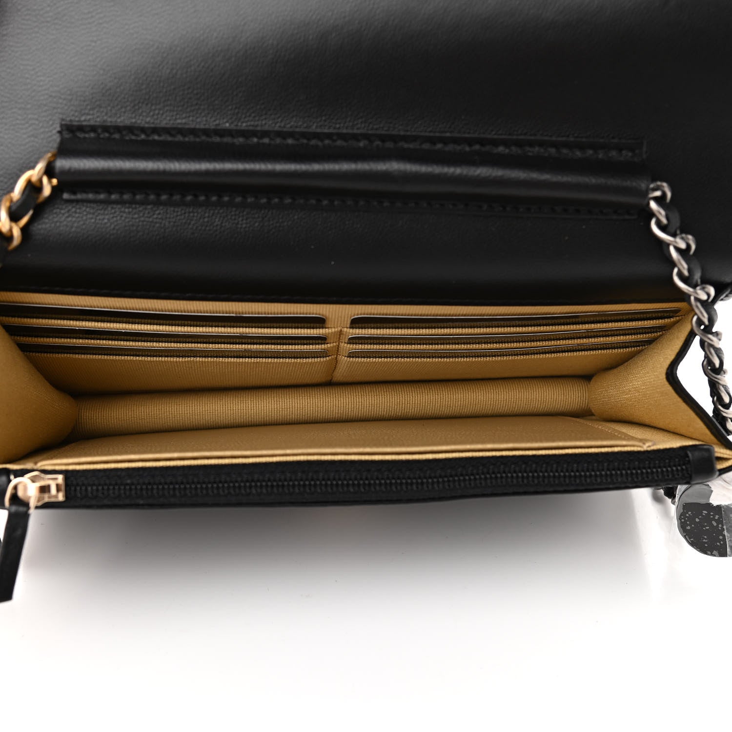 Chanel Lambskin Quilted Coco Clips Wallet On Chain WOC Black 7 of 12