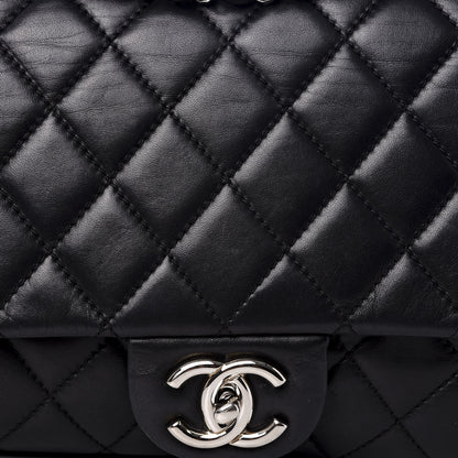 Chanel Lambskin Quilted Maxi Coco Rain Flap Black 9 of 11