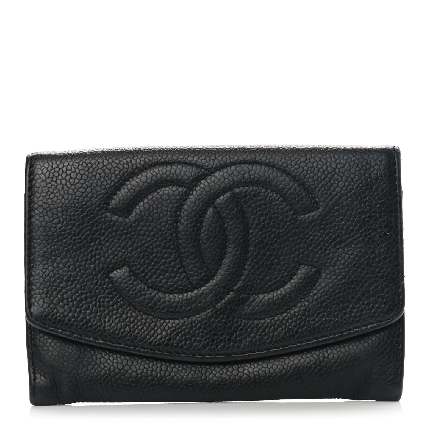 Caviar Timeless CC Compact Wallet Black