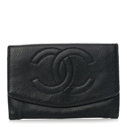 Chanel Caviar Timeless CC Compact Wallet Black 1 of 8