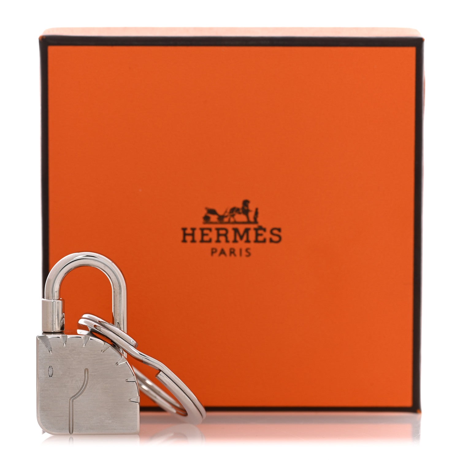 Hermes Palladium Cadenas Horse Key Ring 5 of 5