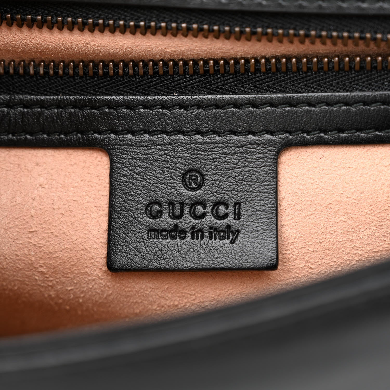 Gucci Calfskin Matelasse Small GG Marmont Top Handle Shoulder Bag Black 6 of 10