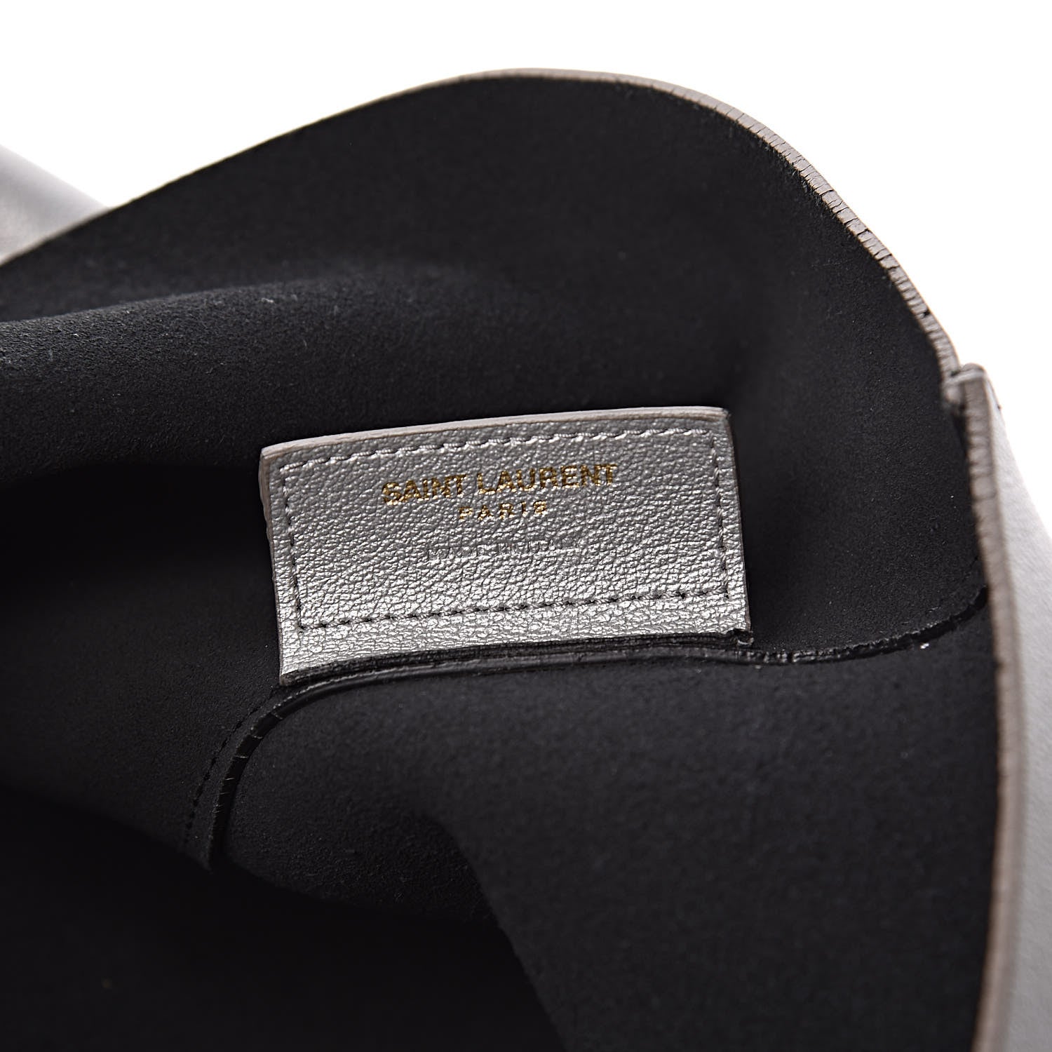 Saint Laurent Metallic Calfskin Large Shopping Tote Silver 7 of 16