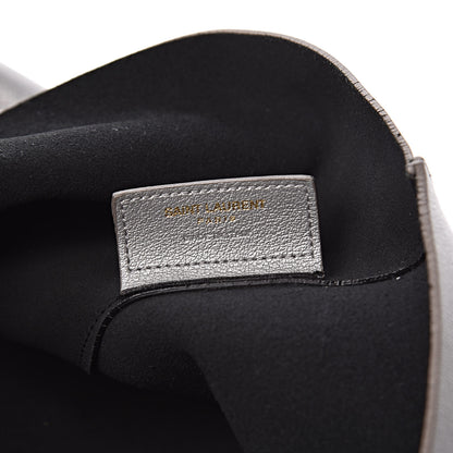 Saint Laurent Metallic Calfskin Large Shopping Tote Silver 7 of 16