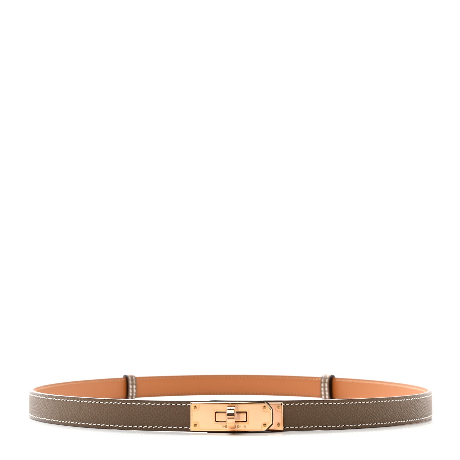 Hermes Epsom Kelly Belt Etoupe 1 of 5