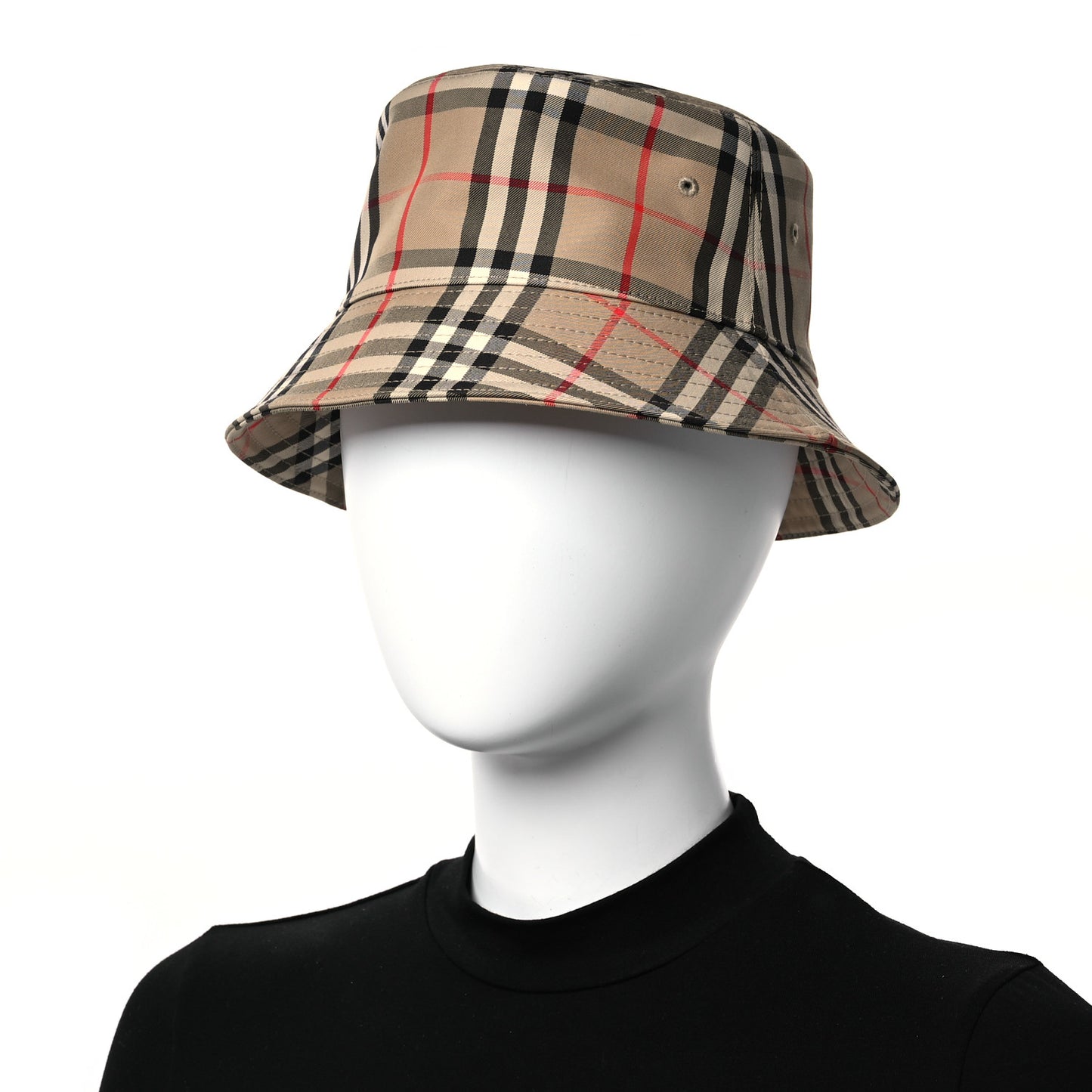 Technical Cotton Vintage Check Bucket Hat M Archive Beige