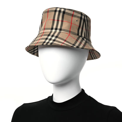 Burberry Technical Cotton Vintage Check Bucket Hat M Archive Beige 2 of 10