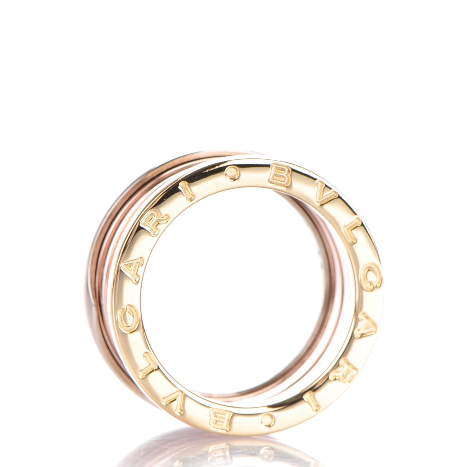 Bulgari 18K Rose White Yellow Gold B.Zero1 Four-Band Ring 54 7 3 of 4