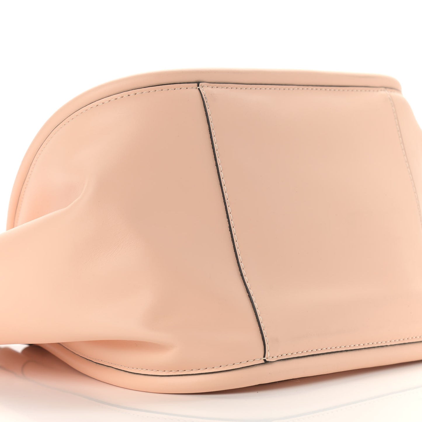 Calfskin Large Ruched Tote Peach