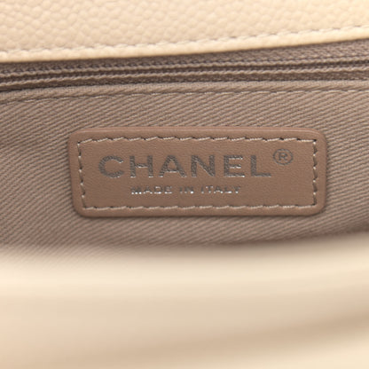 Chanel Caviar Quilted Large Now and Forever Flap Ivory 6 of 15
