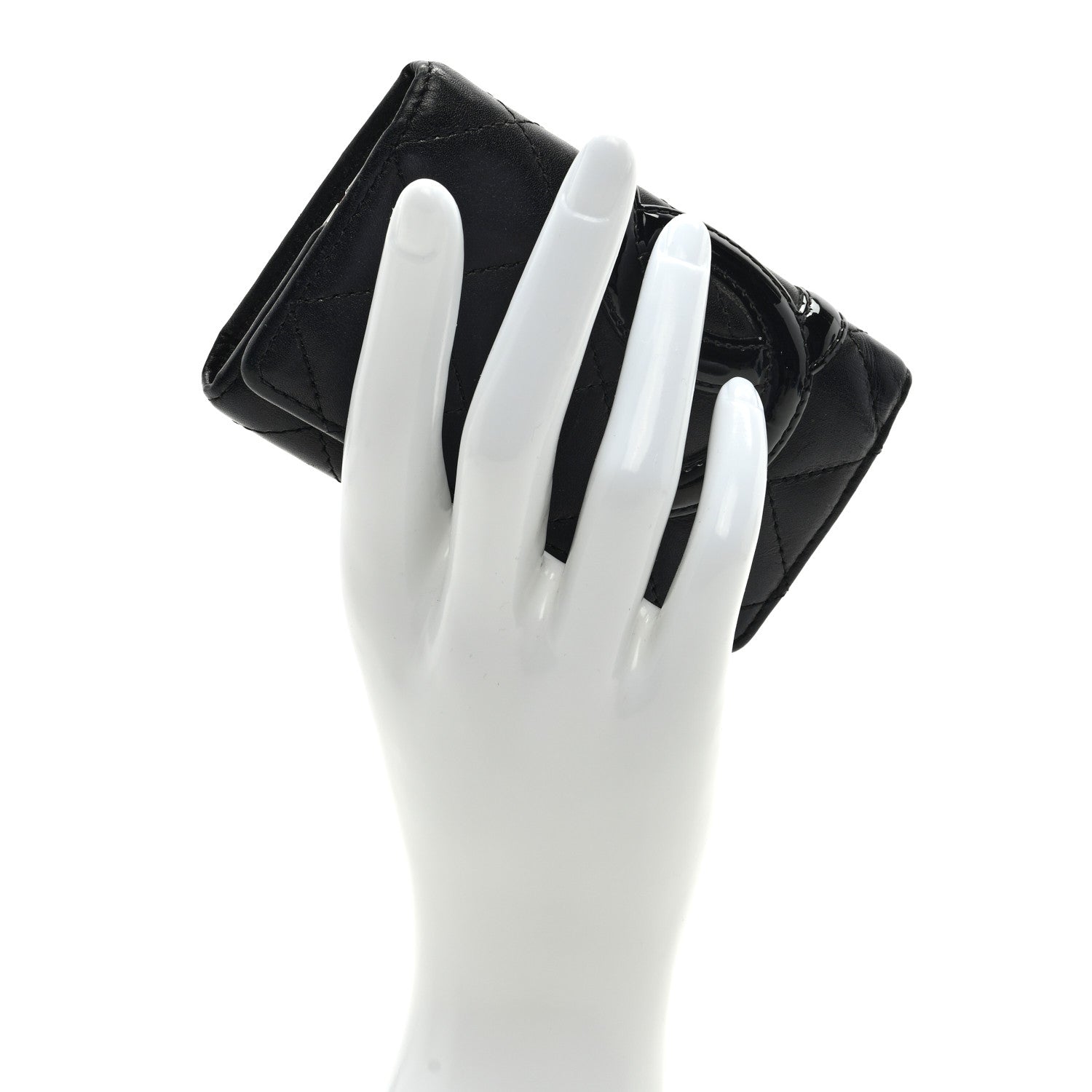Chanel Calfskin Quilted Cambon 6 Key Holder Black 2 of 6
