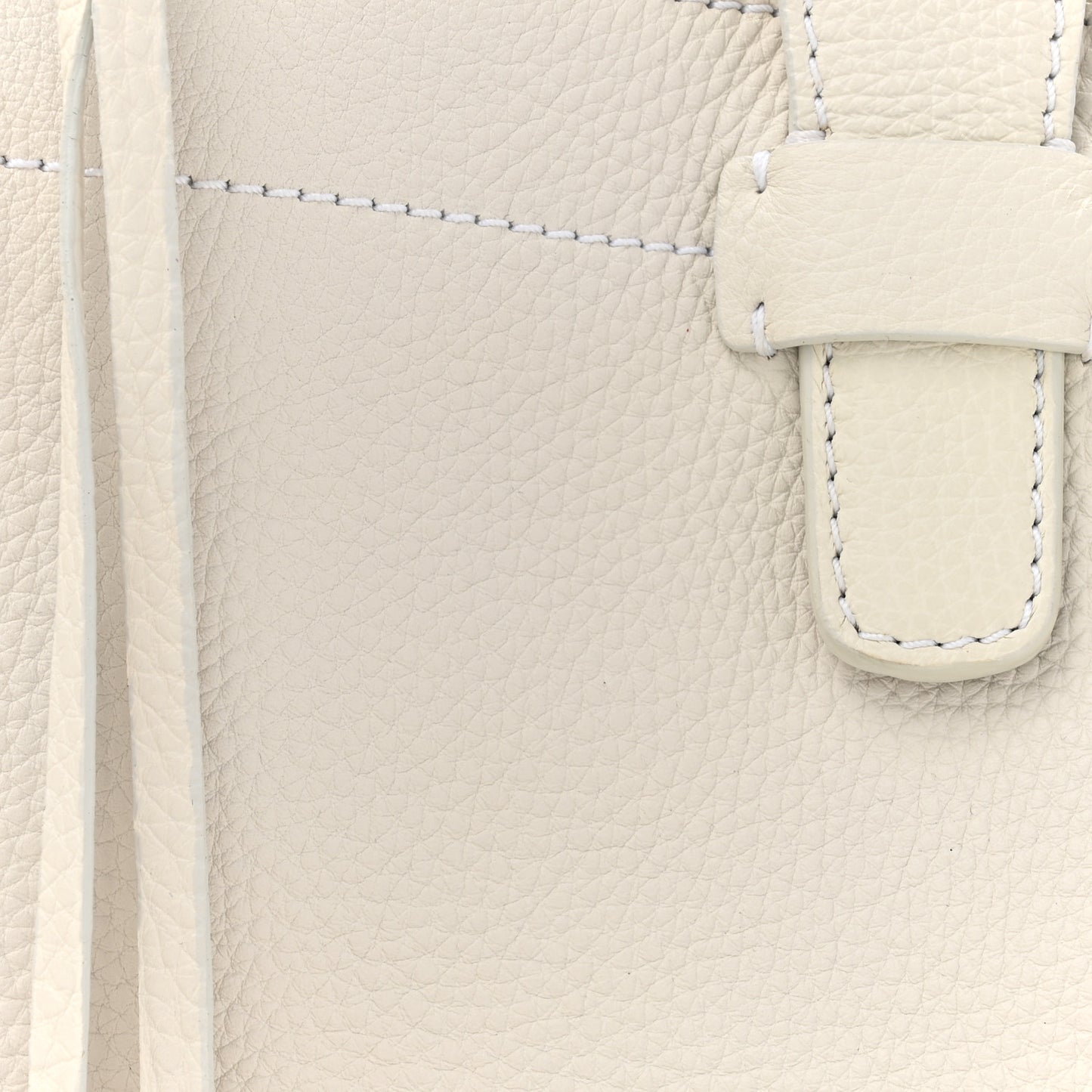 Grained Calfskin Bellevue Odessa White
