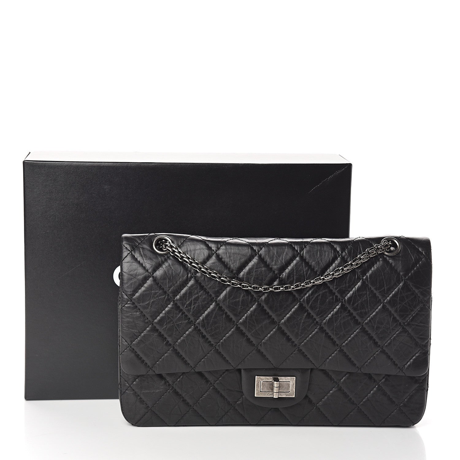 Chanel Aged Calfskin Quilted 2.55 Reissue 227 Flap Black 9 of 9