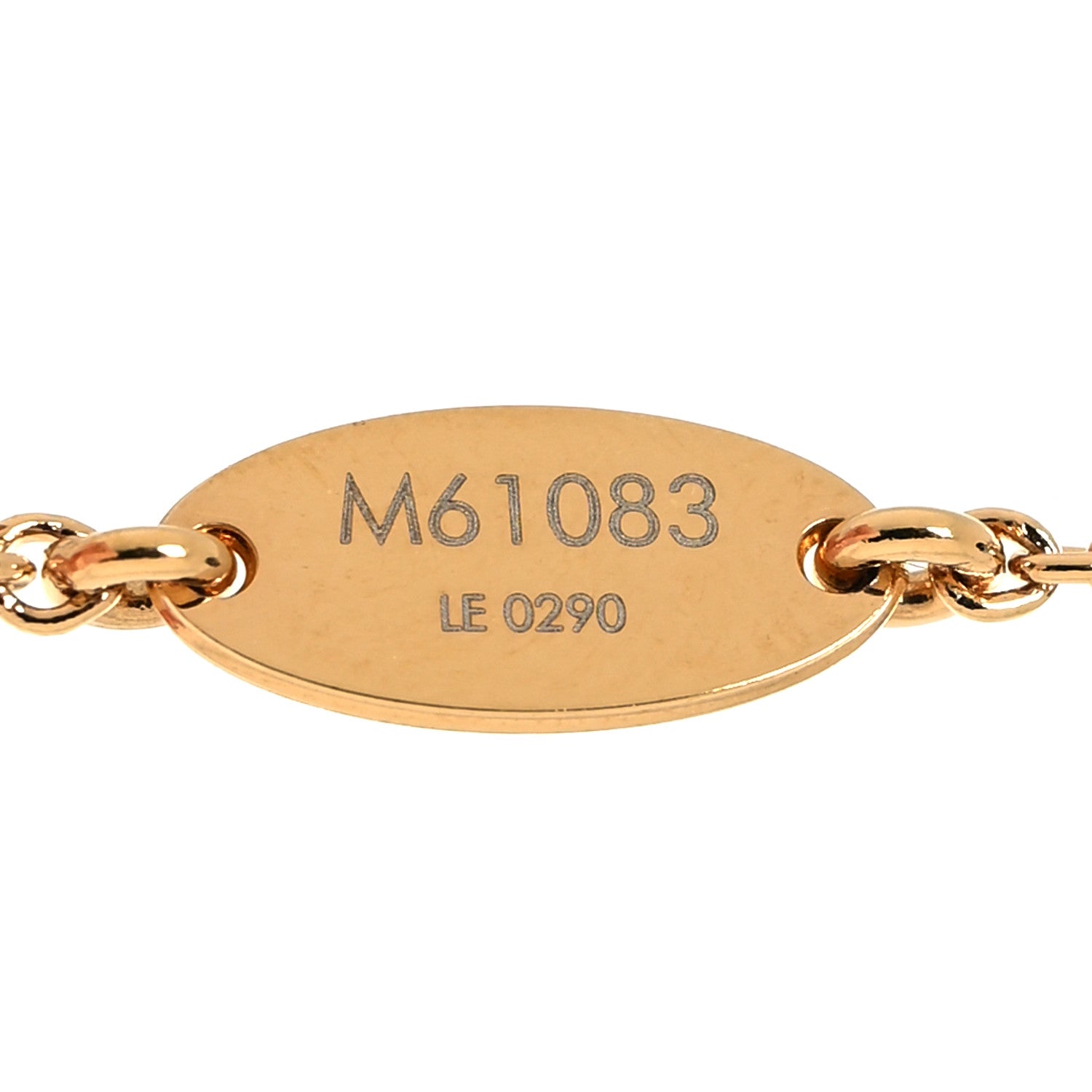 Louis Vuitton Brass Essential V Necklace Gold 6 of 6