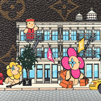 Louis Vuitton Monogram 2022 Christmas Animation New York Soho Zippy Coin Purse Yellow 7 of 8