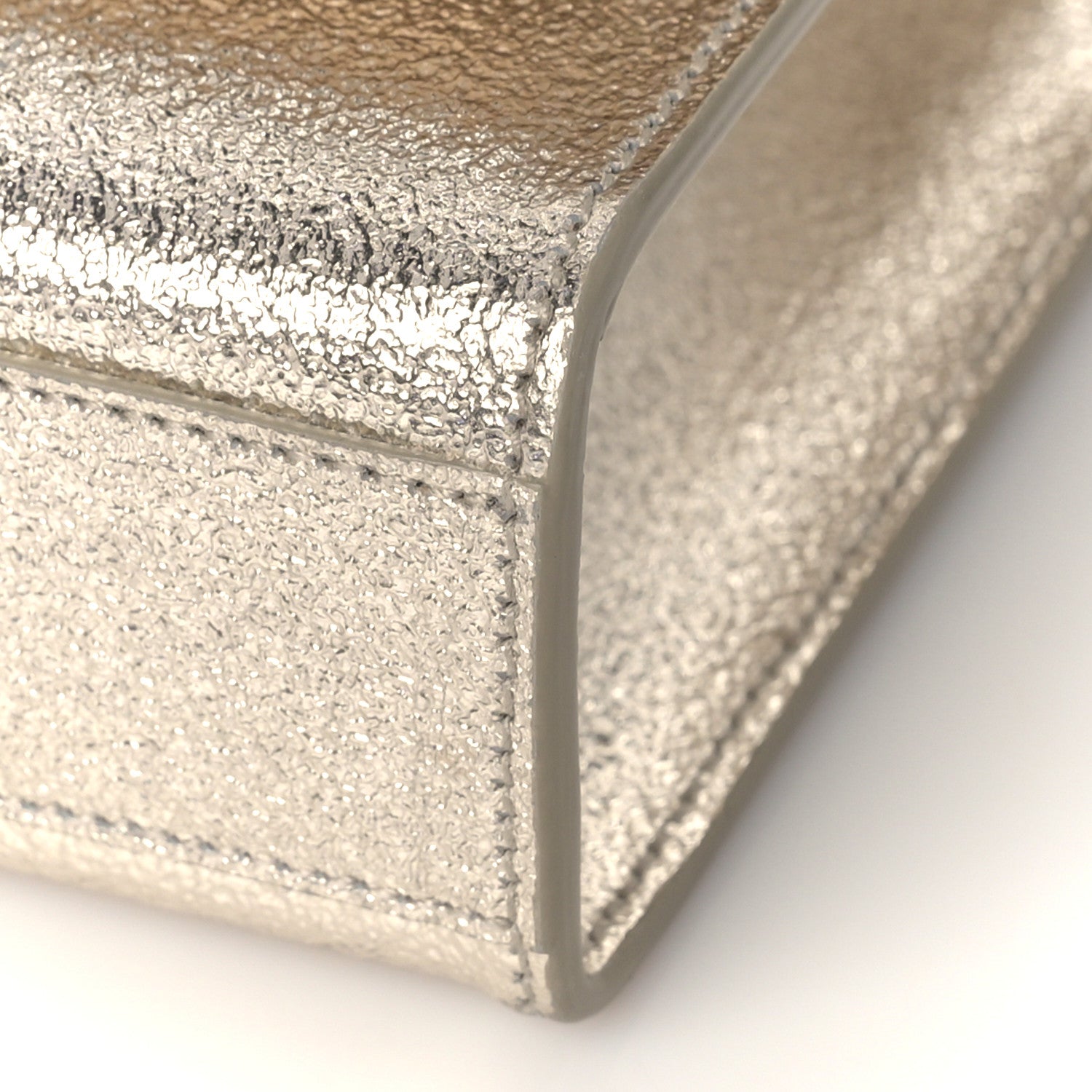 Saint Laurent Metallic Calfskin Medium Classic Monogram Kate Satchel Pale Gold 8 of 8