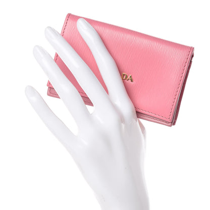 Prada Vitello Move Business Card Holder Geranio 2 of 10