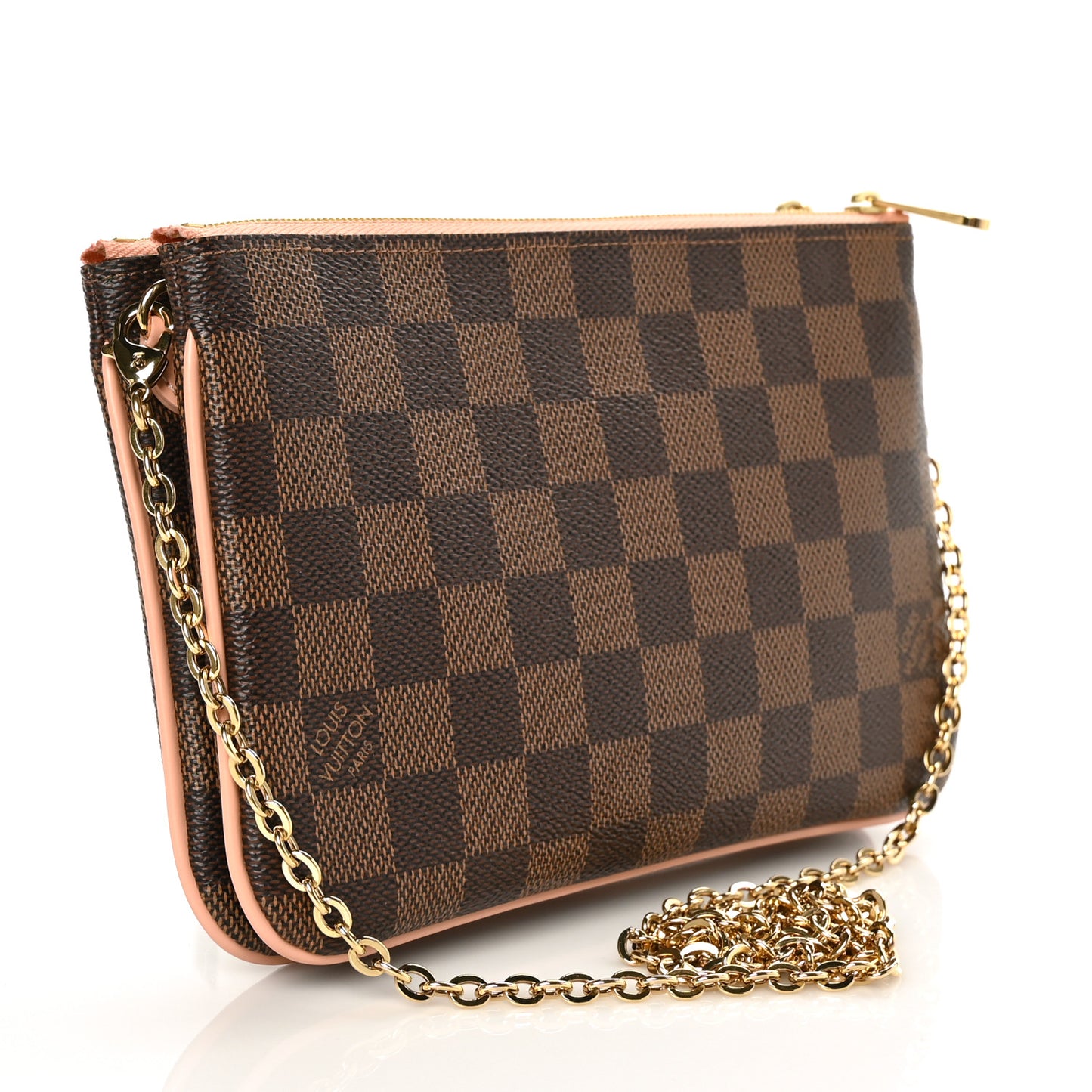 Damier Ebene Double Zip Pochette