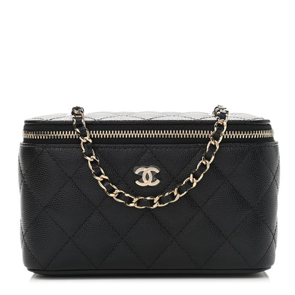 Chanel Caviar Quilted Small Vanity Case With Chain Black 1 of 9