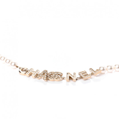 Chanel Pearl Crystal CC Logo Belt 80 Gold 3 of 3