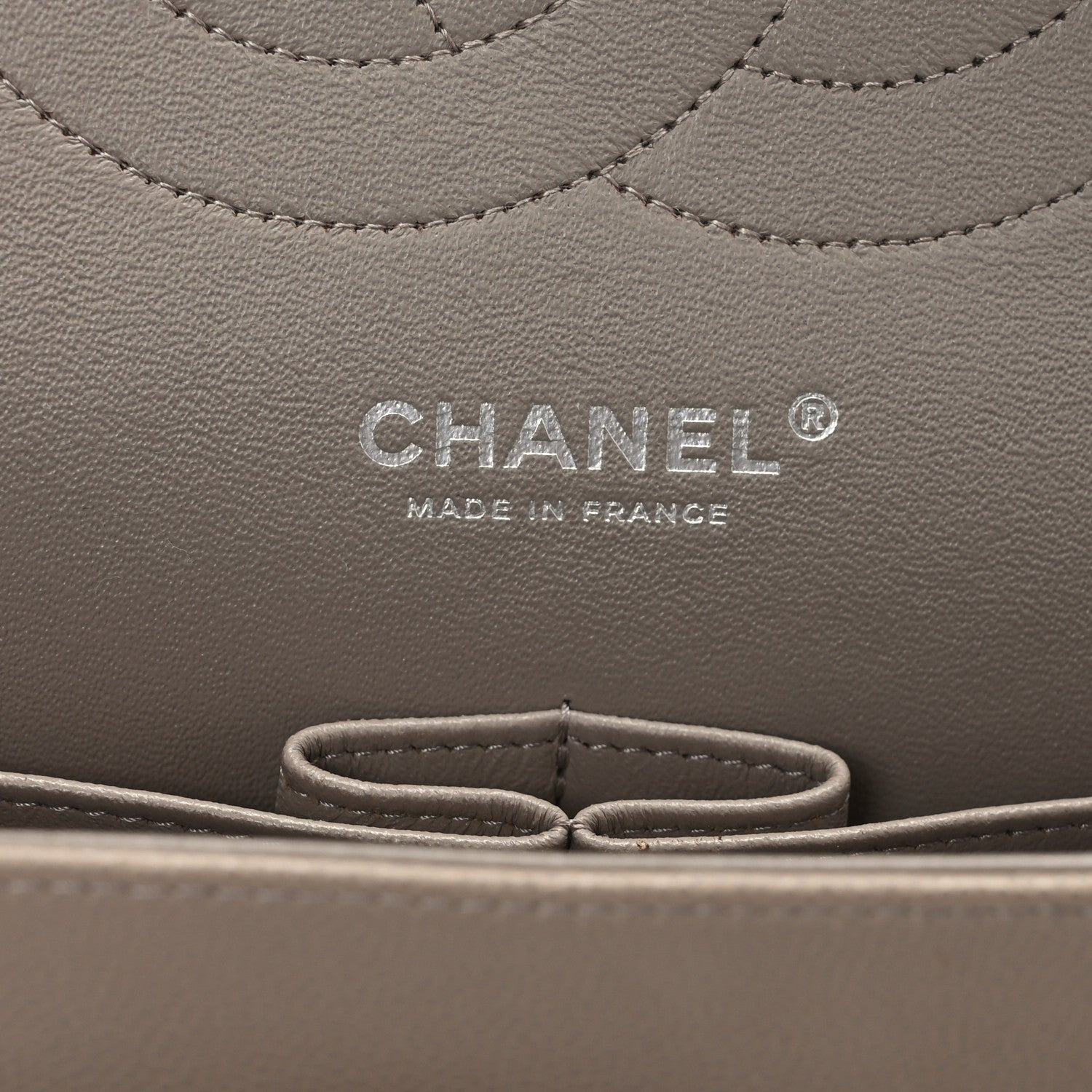 Chanel Washed Caviar Quilted Jumbo Double Flap Taupe 6 of 10